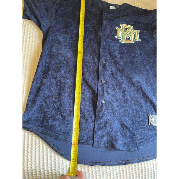 VTG Genuine Merchandise by Majestic Milwaukee Brewers Blue Button Up Jersey XL - Picture 5 of 13